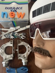 Vintage NOS Shimano Silver DURA ACE AX AERODYNAMICS Set Boxed RARE - Picture 1 of 11