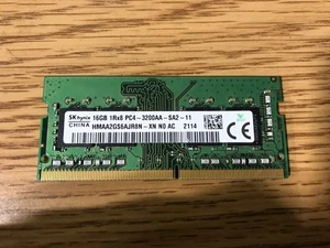 SK HYNIX 16GB 1RX8 PC4-3200AA SODIMM MEMORY HMAA2GS6AJR8N-XN - Picture 1 of 3
