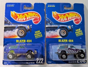 Hot Wheels Blazer 4X4 Blue Card Collector 222 & 258 Doors Open Metal Lot of 2 - Bild 1 von 24