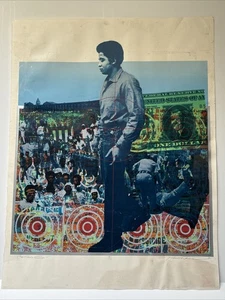 AFRIKANISCH-AMERIKANISCHE SERIGRAFIE SIEBDRUCK BERÜHMTE KEN FELANA BESCHÄDIGT - Bild 1 von 23