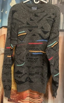NEW Vintage Mens LT Geometric Acrylic Pullover Sweater Boulevard For Tall Men - Image 1 of 4