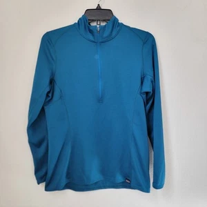 Baselayer donna Patagonia peso medio capilene taglia media blu manica lunga 1/4 zip - Foto 1 di 15