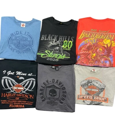 Lote de paquete de camisetas Harley Davidson motocicletas/motociclistas (12 artículos) Foto 1 de 4
