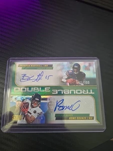 2025 Score Double Trouble Rome Odunze And Brandon Marshall Autos /100 - Picture 1 of 5