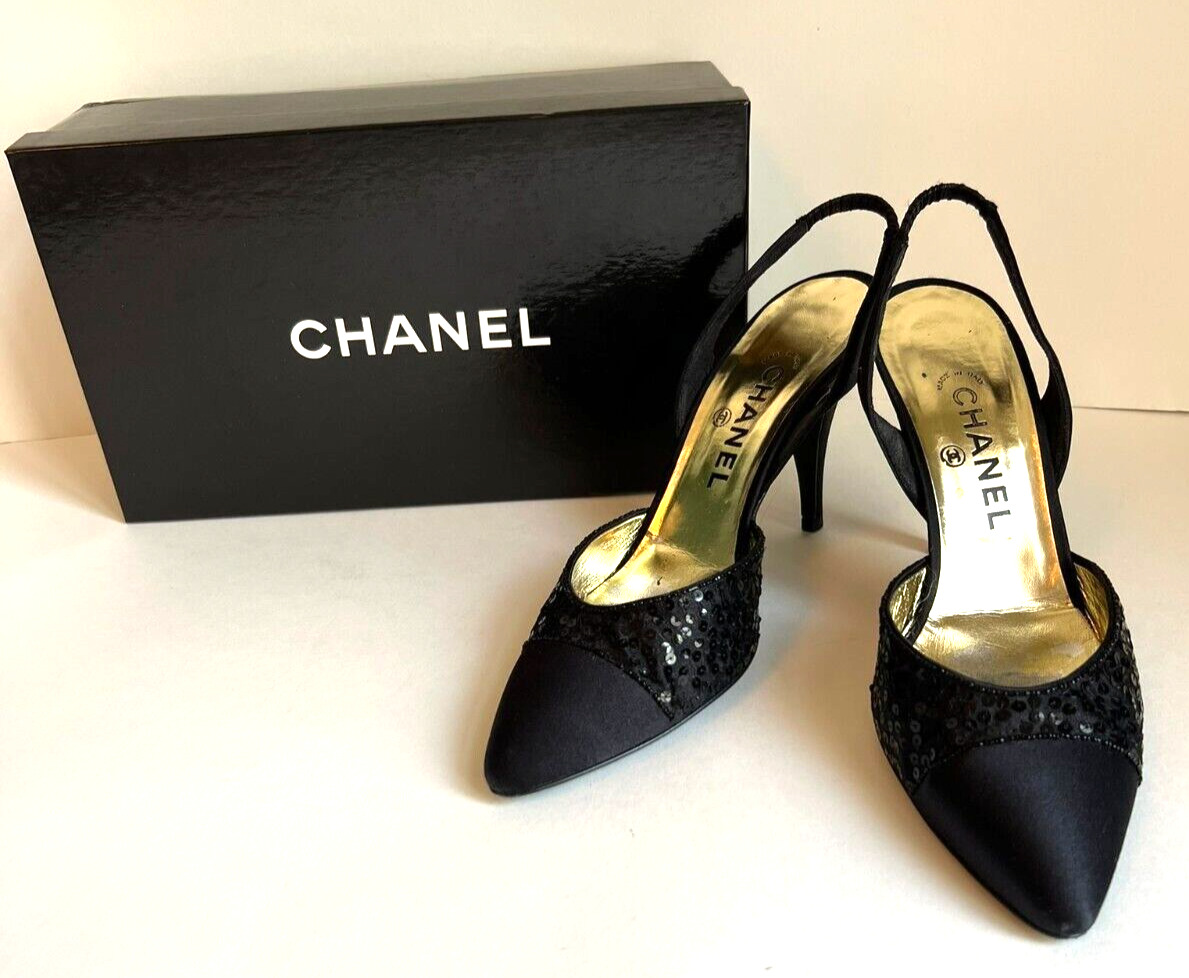 CHANEL High (3-3.9 in) Heel Height Slingback Heels for Women CHANEL High (3-3.9 in) Heel Height Slingback Heels for Women
