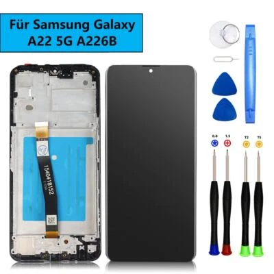 LMQ Für Samsung Galaxy A22 5G A226B Display Komplettes LCD Screen Bildschirm Rahmen