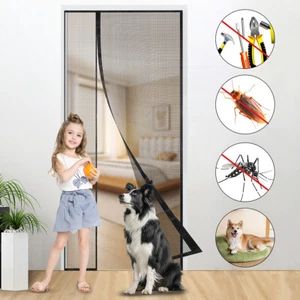 Magnetic Screen Door Mesh Curtain Durable Heavy Duty Mosquito Net Bug Hands Free - Picture 1 of 65