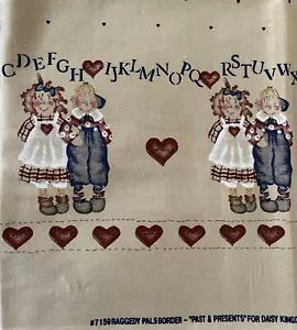 Daisy Kingdom Fabric Raggedy Ann & Andy “Past & Present” Pals Border 1994 - Picture 1 of 5