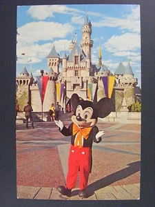 Mickey Mouse Disneyland Magic Kingdom Fantasyland Color Postcard 1968 Vintage - Picture 1 of 2
