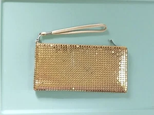 RSVP Wristlet Wallet Gold Rhinestone 8''x5'' - Picture 1 of 15