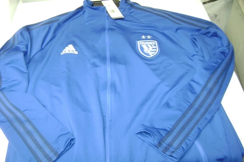New Adidas Men,s San Jose EARTHQUAKES Soccer Warmup Jacket Size XL Blue NEW $85 Cover