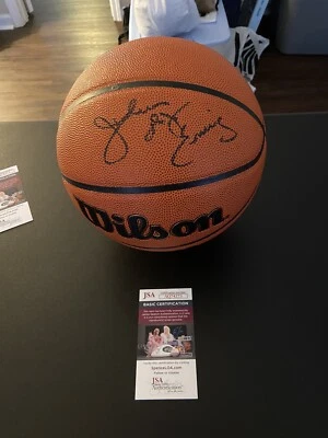 Julius Erving Dr. J signed Replica Wilson Autograph Basketball 76ers Hof Nba Jsa - Image 1 of 4
