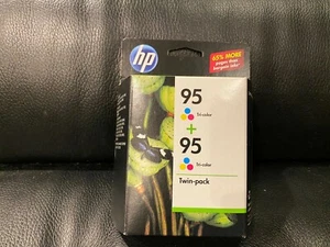 New Factory Sealed HP 95 Tri-Color TWIN PACK Printer Ink Cartridges NEW GENUINE - Picture 1 of 2