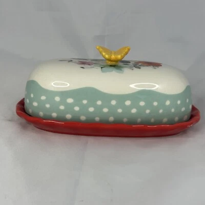 Plato de mantequilla de gres mariposa mercado de pulgas The Pioneer Woman (Ree Drummond) Foto 1 de 4