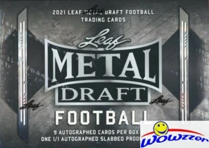 2021 Leaf METAL Draft Football Factory Sealed HOBBY JUMBO Box-10 AUTOS-1/1 PROOF - Picture 1 of 1