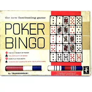 60s Vintage Transogram Poker Bingo 1963 Card Board Game. Complete. - Picture 1 of 8