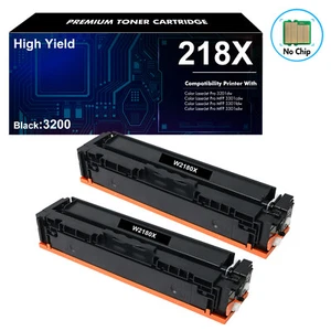 2PK 218X 2180X BLACK Toner Fit for HP Color LaserJet Pro MFP 3301cdw MFP 3301fdw - Picture 1 of 1