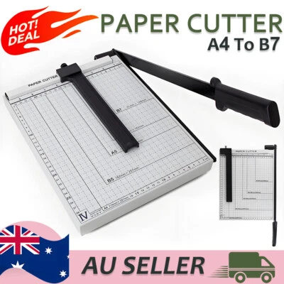 Premium Metal Paper Cutter Size A4 To B7 Guillotine Page Trimmer Knife Photo Cut - image 1 of 4
