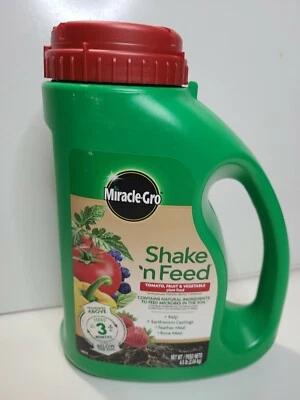 Miracle-Gro SHAKE N FEED 4,5 lb grânulos TOMATE FRUTA VEGETAL alimento 10-10-10 - Imagem 1 de 4