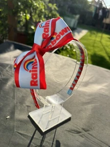 Handmade Rainbows New Logo (Girl Guiding Club Uniform) Bow Headband Alice band - Picture 1 of 9