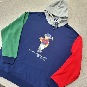 Polo Ralph Lauren Herren Polo Player Bear Fleece Hoodie Big & Tall 3XLT Neu - Bild 1 von 14