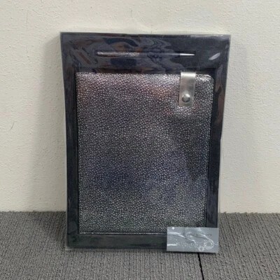 Ipad Case with Pen Set Silver Black Pebble Snap Closure 10" X 8" OfficeMax New - Image 1 of 4
