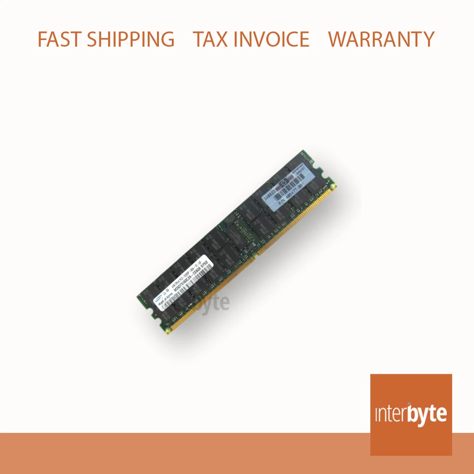 HP 4GB DDR2 PC2-5300R 2Rx4 Server Memory 432670-001 408854-B21 DL585 BL465c BL25 - image 1 of 1