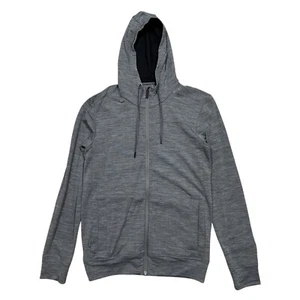 Icebreaker Shifter Merino Wool Gray Heather Full ZIp Terry Fleece Hoodie Mens S - Picture 1 of 10