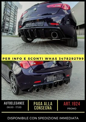 1924 Diffusore Dam adatto per alfa romeo giulietta nero lucido - Immagine 1 di 4