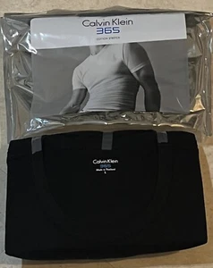 CALVIN KLEIN Vintage 365 Cotton Stretch Crewneck T 2 pack - Large, black U5608 - Picture 1 of 1