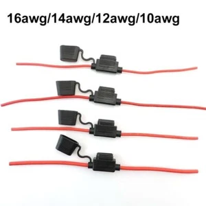 Auto Fuse Holder 16/14/12/10AWG Car Blade Fuse Fuse cable Mini Medium Small - Picture 1 of 10