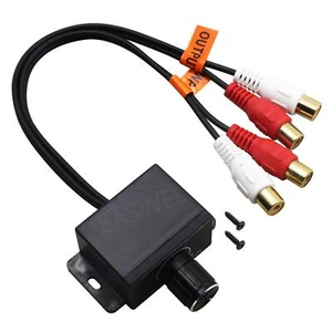 Car Home Audio Amplifier Bass RCA Gain Level Volume Control Knob LC-1 Black I5U3 - Picture 1 of 3