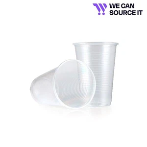7oz Water Cups Disposable Reusable Plastic cups Clear Plastic Drinking Cups UK - Picture 1 of 7