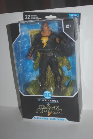 BLACK ADAM WITH THRONE, 7" action figure, DC Multiverse, MIB, box damaged Cover