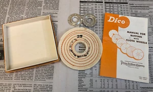 Dico 4” No 25 buffing wheel spiral sewn NOS 1/2 bore Devine Brothers - Picture 1 of 4