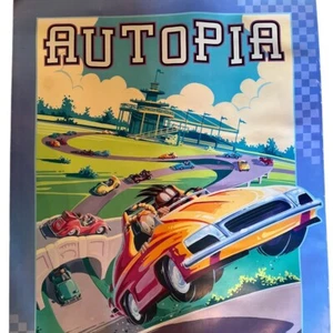 Vintage Autopia Attraction Poster Disney Disneyland Tomorrowland Poster - Picture 1 of 4