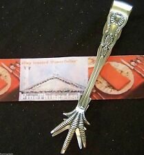 ENGLISH SHEFFIELD SHELL KINGS ROCOCO STYLE SILVER SERVING TONGS - ICE or ENTREE