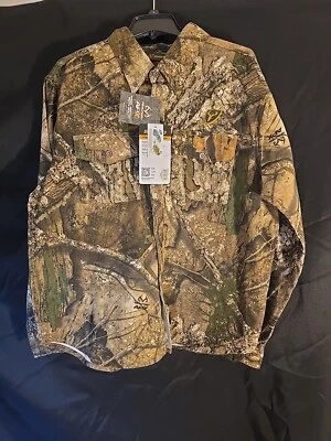 Realtree Shield Fused Cotton Large Long Sleeve Field Shirt - Image 1 of 4