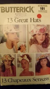 Butterick 191 13 Great Summer Hats Patterns - Picture 1 of 2