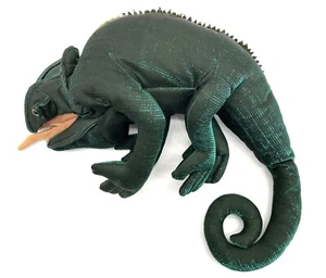 Folkmanis Folktails Iridescent Chameleon Iguana Hand Puppet Plush Moveable Eyes - Picture 1 of 5