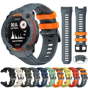 Correa de pulsera de silicona suave para reloj inteligente Garmin Instinct 3 solar 45/50 mm - Imagen 1 de 72