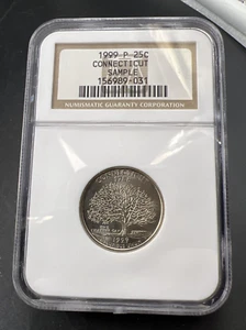 1999 P Connecticut NGC Sample Slab BU UNC - Picture 1 of 9