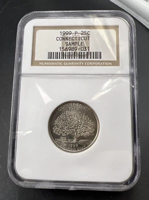 1999 P Connecticut NGC Sample Slab BU UNC - Image 1 of 4