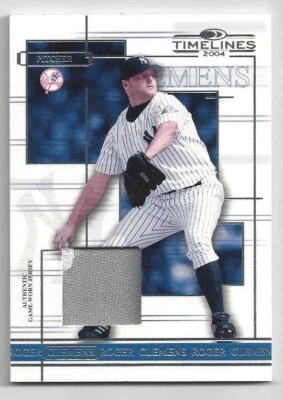 2004 TIMELINES GAME WORN JERSEY ROGER CLEMENS NEW YORK YANKEES MLB BASEBALL - Image 1 of 2