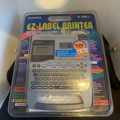Casio EZ Label Printer KL-7000 SEALED! 365 Different Illustrations Symbol GY-L - Image 1 of 4