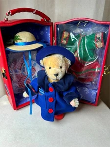 STEIFF MOHAIR MUFFY AROUND THE WORLD TRAVEL SET OUTFITS AND RED TRUNK 2006 - Picture 1 of 24