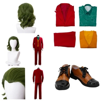 Хоакин Феникс Артур Флек косплей костюм Хэллоуин красный костюм + парик + ботинки - Изображение 1 из 4