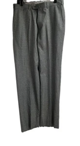 Pantalones para hombre Ermenegildo Zegna 50R verde micropata de gallo vestido de lana - Imagen 1 de 7