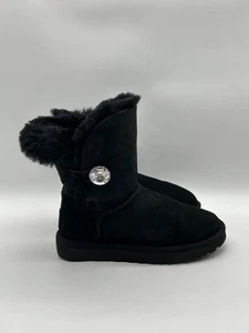 Botas de mujer UGG Baily Button Bling Classic negras forradas EUR 38 - Imagen 1 de 5