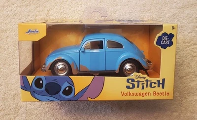 Jada Toys VOLKSWAGEN BEETLE, Azul, Stitch, Lilo, Disney, Hawaii, 1/32 Die-cast Foto 1 de 4